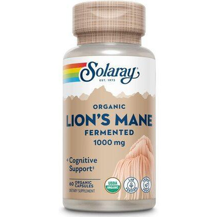 Solaray , Fermented Lion's Mane Mushroom 500 mg 60 veg Caps - зображення 1