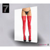 7heaven Сексуальні панчохи із лакованої тканини S548 S/M, червоні - зображення 5