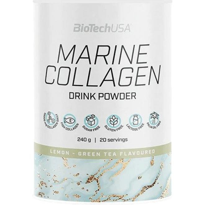 BiotechUSA Marine Collagen Lemon-green tea 240 г - зображення 1