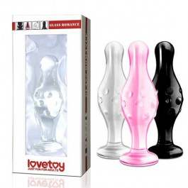   LoveToy 4.5" Glass Romance Dildo Black (6452LVTOY543)