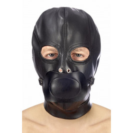   Fetish Tentation Шолом БДСМ з кляпом Fetish Tentation BDSM hood in leatherette with removable gag (SO4673)