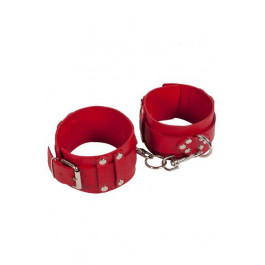   Slash Leather Dominant Leg Cuffs, red (SL280155)