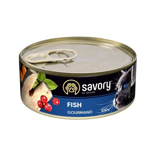 Savory Cat Adult Fish 100 г (30631) - зображення 1