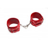 Slash Leather Double Fix Leg Cuffs, red (SL280191) - зображення 1