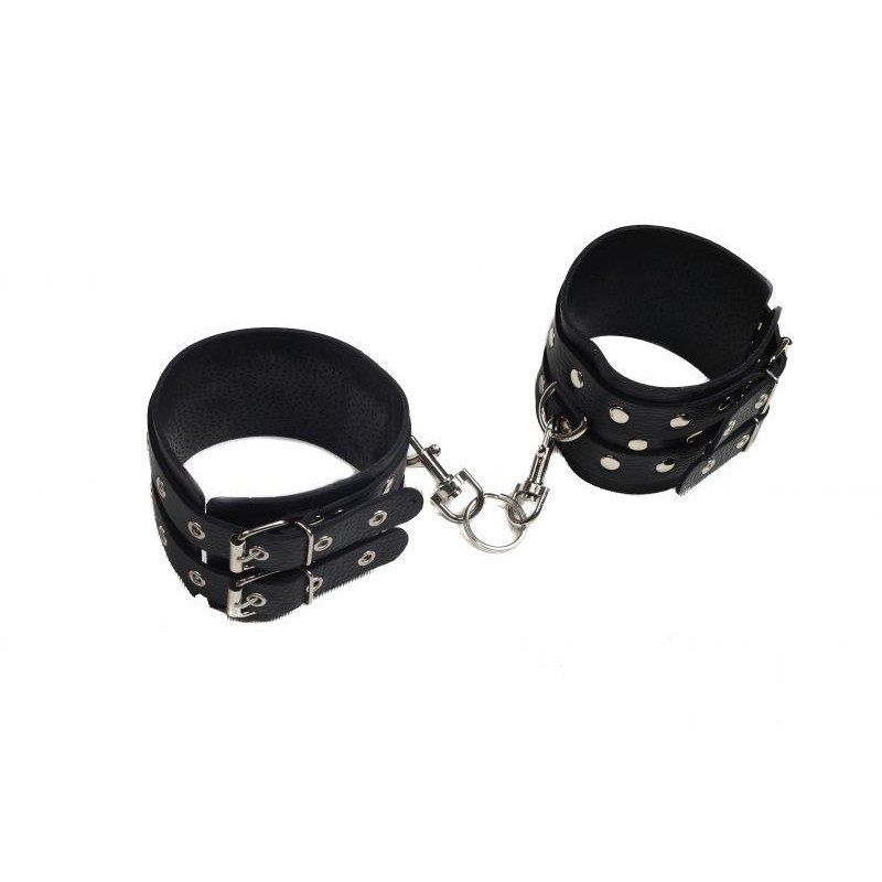 Slash Leather Double Fix Leg Cuffs, black (SL280190) - зображення 1