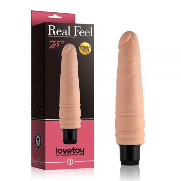 LoveToy Real Feel Cyberskin Vibrator Flesh 7,5" (310023) - зображення 1