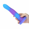 Addiction Rave - 8" Glow in the Dark Dildo - Blue Purple - зображення 2