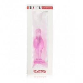   LoveToy 4.5" Glass Romance Dildo Pink (6452LVTOY542)