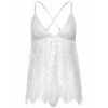 Leg Avenue Пеньюар  Floral lace babydoll & string White M (SO9173) - зображення 5