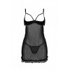 Passion Пеньюар  MARINA CHEMISE black L/X (SO9723) - зображення 3