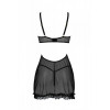 Passion Пеньюар  MARINA CHEMISE black L/X (SO9723) - зображення 4