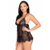 Leg Avenue Пеньюар  Floral lace babydoll & string Black L (SO9171) - зображення 3