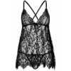 Leg Avenue Пеньюар  Floral lace babydoll & string Black L (SO9171) - зображення 6