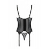 Passion Корсет  MARINA CORSET black S/M (SO9730) - зображення 4