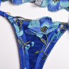 JSY Sexy Lingerie Елегантний комплект білизни з вишивкою L/XL (JSY-3101-1 Blue) - зображення 3