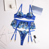 JSY Sexy Lingerie Елегантний комплект білизни з вишивкою L/XL (JSY-3101-1 Blue) - зображення 6