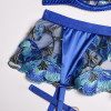 JSY Sexy Lingerie Елегантний комплект білизни з вишивкою L/XL (JSY-3101-1 Blue) - зображення 8