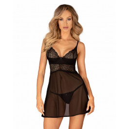   Obsessive Пеньюар та трусики  Chemeris babydoll & thong M/L (SO9759)