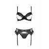 Passion KERRIA SET WITH OPEN BRA black L/XL ECO (SX0494) - зображення 3