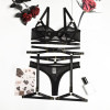 JSY Sexy Lingerie Комплект з декоративними ремінцями AZALIA "M" (JSY-3197-Black) - зображення 5