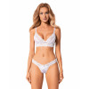 Obsessive Вишуканий комплект  Heavenlly 2-pcs set White M/L (SO8173) - зображення 1