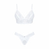 Obsessive Вишуканий комплект  Heavenlly 2-pcs set White M/L (SO8173) - зображення 3