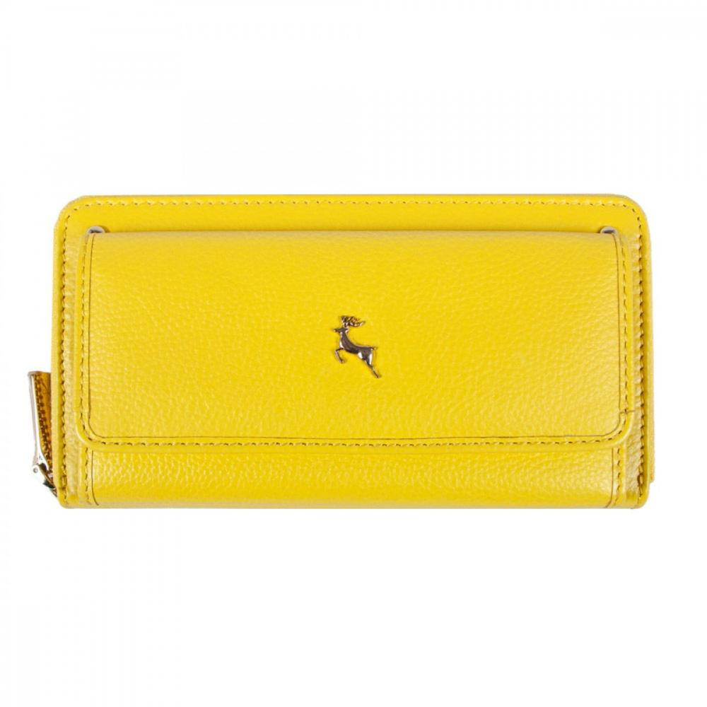 Ashwood Шкіряний жіночий гаманець жовтого кольору  J54 AURORA - зображення 1