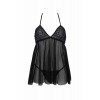 Passion Пеньюар  KERRIA CHEMISE black XXL/XXXL - ECO (SX0490) - зображення 3