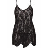 Leg Avenue Пеньюар  Rose Lace Flair Chemise Black Plus Size (SO9102) - зображення 2