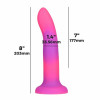 Addiction Rave - 8" Glow in the Dark Dildo - Pink Purple (SO6850) - зображення 8