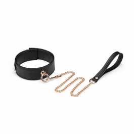   Liebe Seele Black Organosilicon Collar with Leash (SO9484)