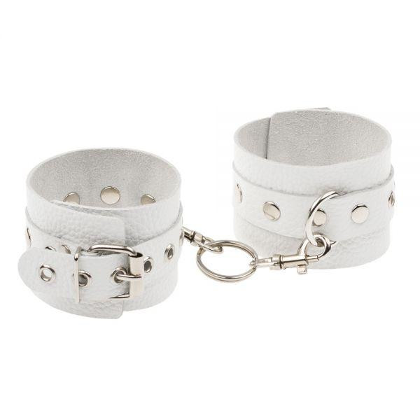 Slash Leather Double Fix Leg Cuffs, White (SL281402) - зображення 1