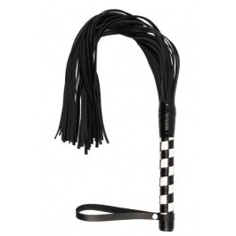   Slash Флоггер Premium Leather Flogger чёрно-белый (280148)