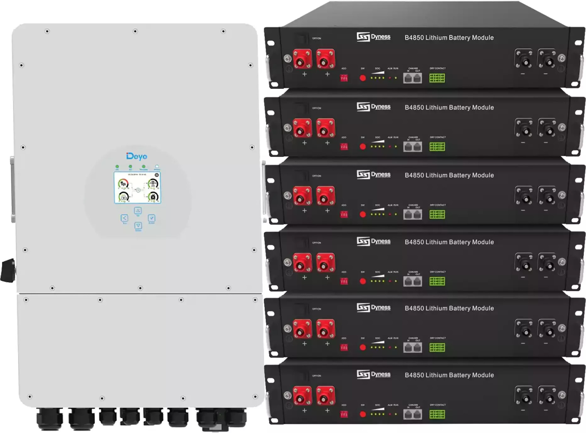 Deye SUN-12K-SG04LP3-EU-6DY14.4K-LFP-R 12kW 14.4kWh 6BAT LiFePO4 6000 циклів - зображення 1