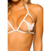 Leg Avenue Open cup bra and pearl panty White (SO9155) - зображення 8