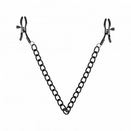  Затискачі для сосків Bedroom Fantasies Nipple Clamps with Chain - Black (SO8817)