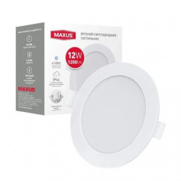   MAXUS LED Світильник 12W 4100K 1-RDL-1241-1R