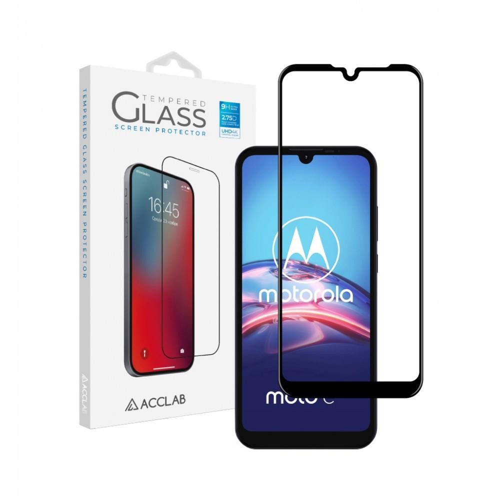 ACCLAB Защитное стекло Full Glue для Motorola Moto E6s Black (1283126509025) - зображення 1
