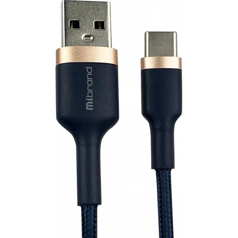 Mibrand MI-71 USB Type-C 2.4A 1m Navy Blue (MIDC/71TNB) - зображення 1