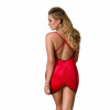 Passion LENA CHEMISE red 4XL/5XL - зображення 6