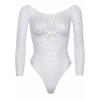 Leg Avenue Боді  Snap crotch thong back teddy White M/L - зображення 4