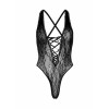 Leg Avenue Floral lace thong teddy OS Black (SO7902) - зображення 4