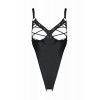 Passion Боді з екошкіри CELINE BODY black 4XL/5XL — : з доступом, відкритий (SO7059) - зображення 6