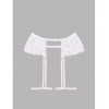  Мереживні гартери Panties Pegasus (арт.420) One Size White - зображення 1