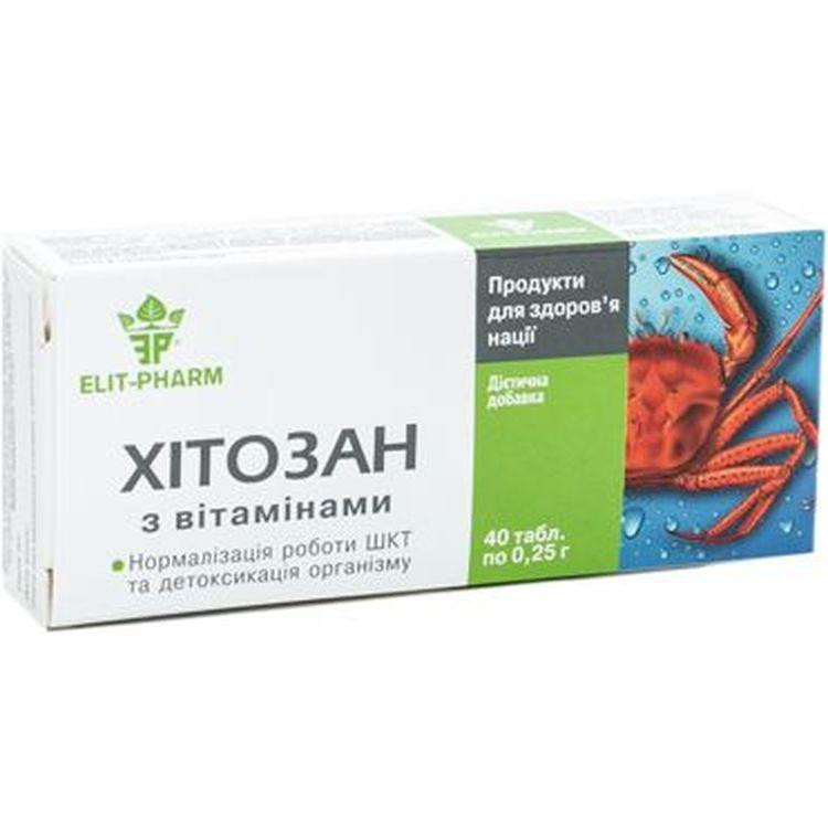 Elit-Pharm Хітозан з вітамінами Elit-Phar 40 таблеток - зображення 1