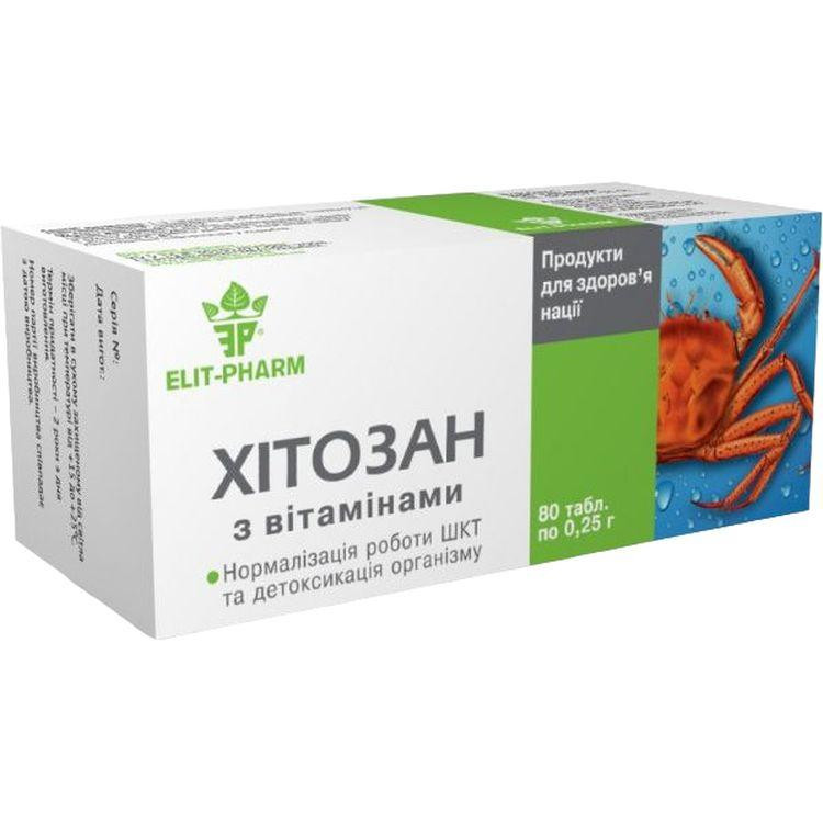 Elit-Pharm Хітозан з вітамінами  80 таблеток - зображення 1