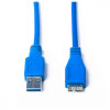 Prologix USB 3.0 AM/MicroBM 1.8m Blue (PR-USB-P-12-30-18M) - зображення 2