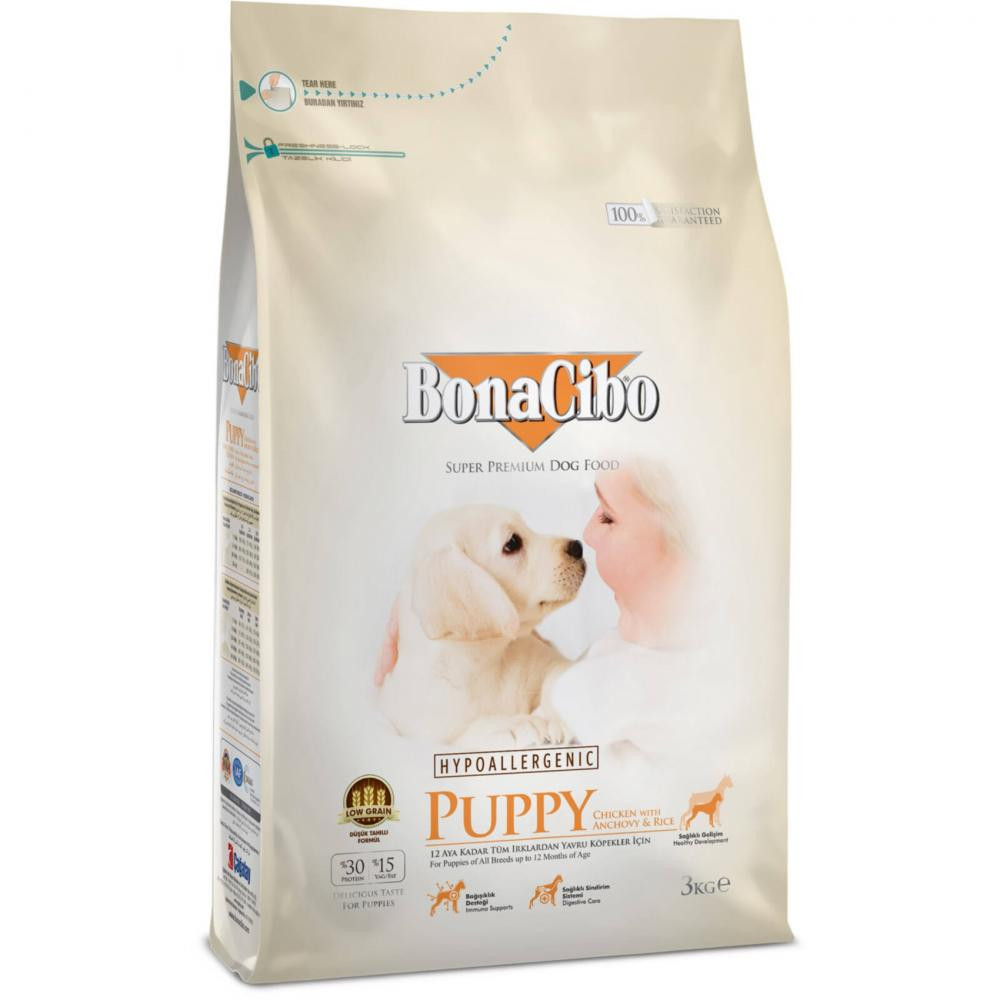 BonaCibo Puppy Chicken and Rice with Anchovy 3 кг (BC406106) - зображення 1