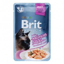 Brit Premium Cat Sterilised Salmon Fillets Gravy 85 г 111254/562