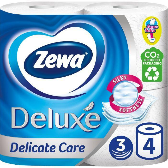 Zewa Туалетная бумага Deluxe 3-слойная Белая 4 шт (7322540313369) - зображення 1